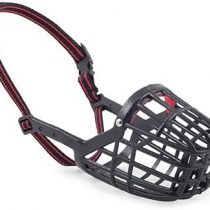 Ancol Plastic Muzzle Black/red Size 8 30x10.5cm