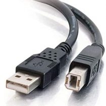 C2G USB Printer Cable, USB 2.0 A to B Lead. Compatible with printers and scanners from HP, Epson, Brother, Samsung, Cannon and all other USB A/B devices (2M, Black)