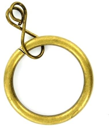 Merriway BH05390 (24 Pcs) Curtain Drapery Pole Rod Ring Loose Eye Brass Antique Inner Dimension 35mm - Pack of 24 Pieces