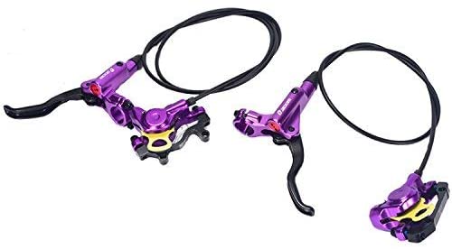 Zoom- HB-875 Hydraulic Disc Brake Front & Rear 750mm & 1400mm Set for Mountain Bike MTB BMX (Purple)