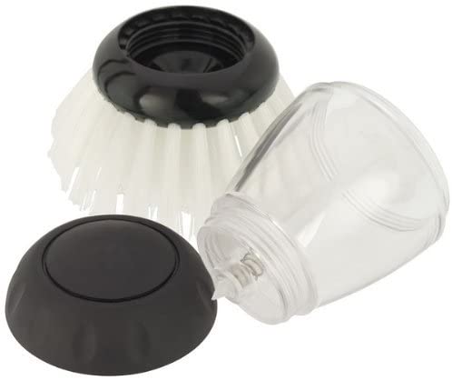 Judge Dish Brush with Washing Up Liquid Soap Dispenser, Black, 20 x 30 x 25 cm - Image 2