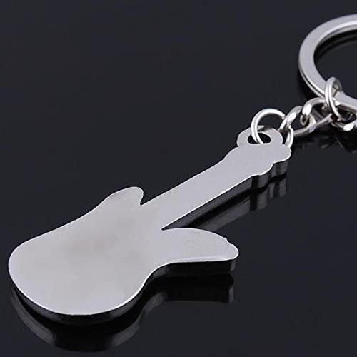 ODETOJOY Guitar Metal Keyring Music Stainless Steel Keychain Personality Pendants Ornament For Handbags Christmas Thank You Gift Cool Key Holders Rhinestone Key Rings - Image 3