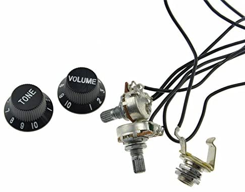 Musical Instrument Parts 6-String Single Coil Guitar Pickup Harness with Volume Tone, Black, Clean Boost - Image 4