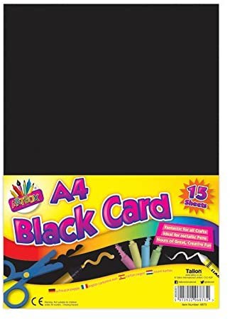 Artbox Activity Card - Black - Pack of 15 A4 Sheets