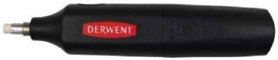 Derwent Battery Operated Eraser Pen, Includes 8 Replacement Erasers, Suitable For Graphite, Coloured & Pastel Pencils, Professional Quality, 2301931