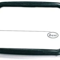 Merriway BH04019 Key Ring Luggage Tag Large 95mm x 53mm (3.3/4" x 2.1/8") with Card Insert - Black - Pack of 5