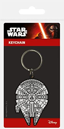 Star Wars, RK38348C, Star Wars - Millennium Falcon Rubber Keychain, Multi-Color, 4.5 x 6cm, White, 4 x 6 x 1.3 cm