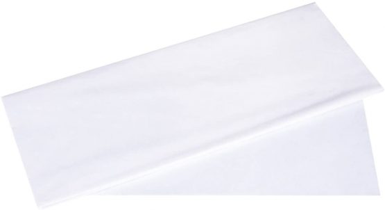 Rayher 67270102 Set of Five Tissue Paper Sheets, Silk Paper for Craft, White, 50 x 75 cm