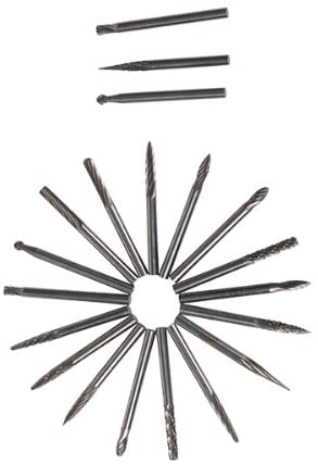 BQLZR Tungsten Steel Grinding Head Rotary File Burr Set Tungsten Carbide Rotary File Bur Burr Grinding Double Rotary Burr Set Pack of 20 - Image 2