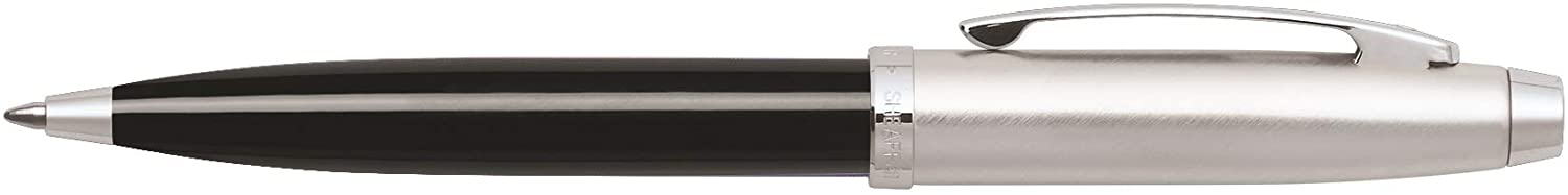 Sheaffer 100 - Refillable ballpoint pen, glossy black and chrome, chrome trim, White,Black - Image 2