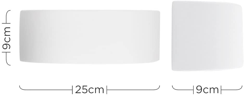 Modern White Ceramic Planter Style Flush Wall Lamp With Light Filtering Uplighter Design -- Paintable, White Planter - Image 2