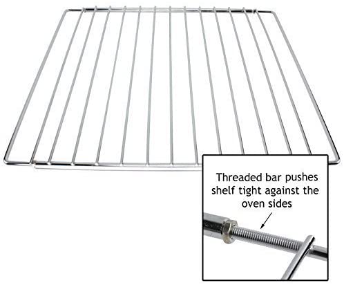 SPARES2GO Universal Extendable Adjustable Shelf with Locking Arms for All Oven Cooker & Grill (360mm - 590mm)