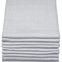 MuslinZ 12PK 100% Pure Cotton Baby Muslin Squares 70x70cms - Grey