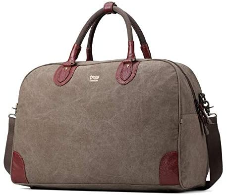 Troop London TRP0263 Classic Canvas Holdall - Large Brown - Image 2