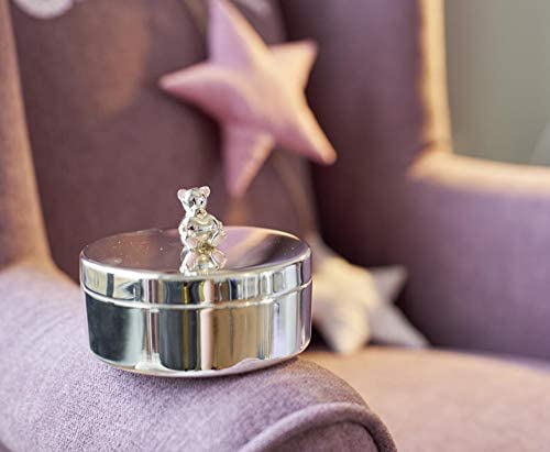 EDZARD Tooth Box, Jewellery Box, Pill Box, Mum Bear, Height 4 cm, Elegant, Silver-Plated, Tarnish-Resistant - Image 2