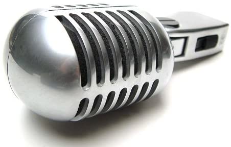 Yoga DM-868 50s Elvis Style Chrome Retro Microphone - (Vintage Mic Silver/Chrome Finish)