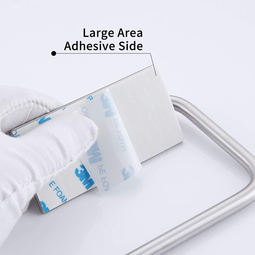 KES Toilet Roll Holder Self Adhesive Toilet Tissue Paper Dispenser Stick on Bathroom SUS 304 Stainless Steel Wall Mounted Brushed Finish - Image 4