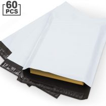 Anstore 60 pcs 12 x 16 Inch White Plastic Mailing Postal Bags Self Seal Packing Packaging Postage Mail Sacks Envelopes Poly Mailers - 300 x 400mm