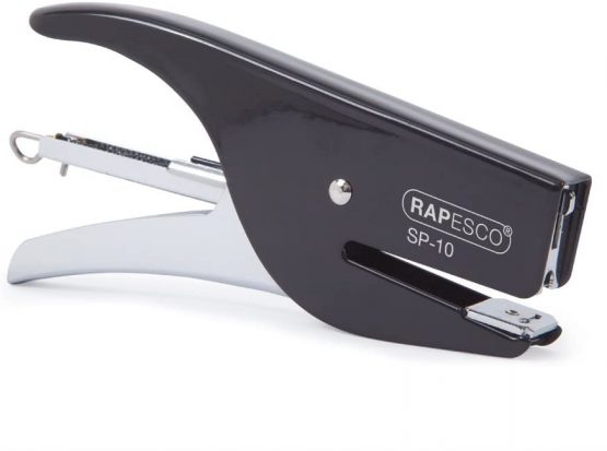 Rapesco 1271 SP-10 Stapling Plier, 12 Sheet Capacity, Black/Chrome