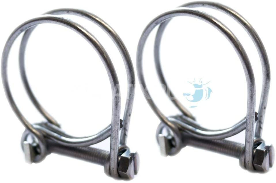 Pisces Double Wire Hose Clips to fit 25mm (1in) Pipe, Silver, 24 - 28mm - Image 2