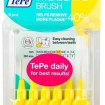 Tepe 0.7 mm Interdent Yellow Brushes - Pack of 6 pieces
