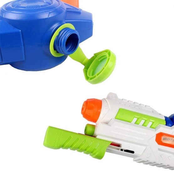 QS Super Water Gun Soaker Squirt 1200ML Capacity 32ft Long Range Water Blaster Outdoor Beach Garden Activity & Boys Girls Adults(Blue) - Image 4