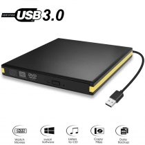 USB 3.0 External DVD Drive, Portable CD DVD Drive Player External CD Burner Reader Writer Disk Drive for Laptop Desktop MacBook Mac OS Windows 10 8 7 XP Vista