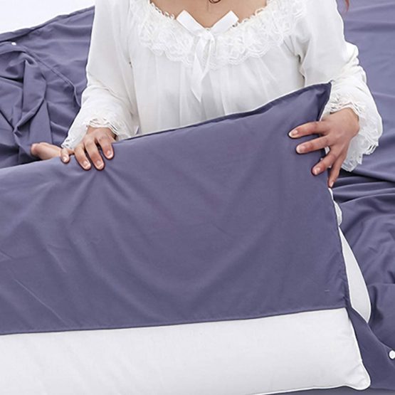 Travel Sleeping Bag Liner Portable Camping Bed Sheet Adult Kids Cotton Double Travel Sleep Bag with Pillow Pockets Lightweight Prevent Dirty for Hostels Bed,Trains,Hiking, Picnic,Trains,Business trip - Image 3