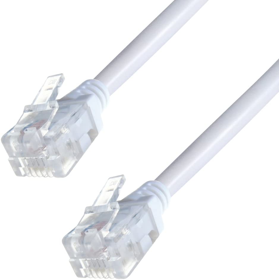 RGB Networks Ltd Super High Speed ADSL 2+ Cable Telephone Extension RJ11-RJ11 5m Cat5e BT Broadband up to 10 Times faster than Standard Phone Cable Gold Plated Connector Premium Quality (5m)