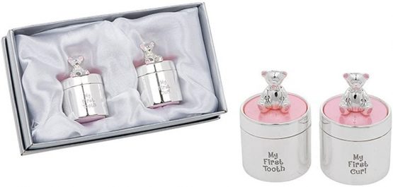 Enamel 1st Tooth & Curl Set in Pink