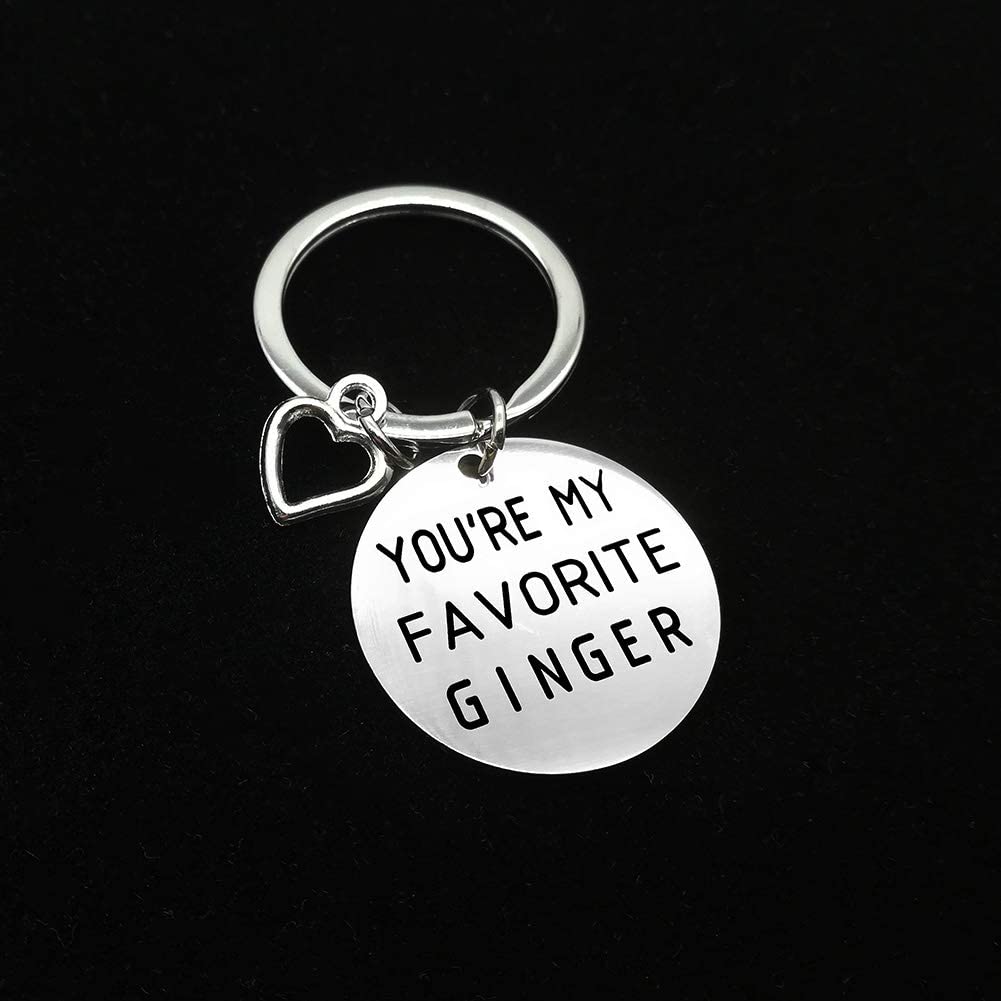 Funny Keychain Keyring Gift You're My Favorite Ginger Key Ring Funny Inspirational Keychain Gift for Valentines Day Birthday Christmas Anniversary Best Friend Boyfriend Girlfriend Husband Wife Gifts - Image 2