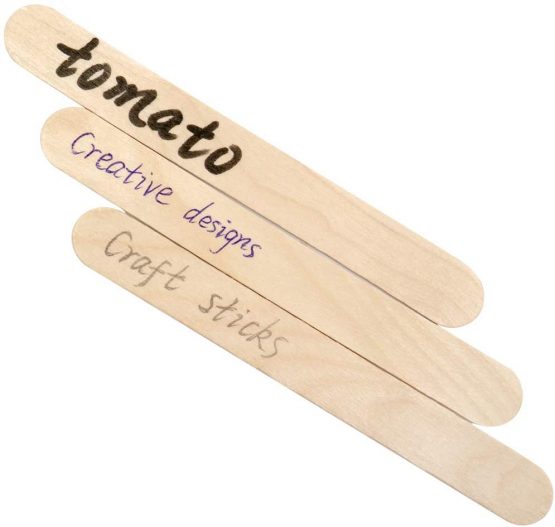KINGLAKE 100 Pcs Wooden Plant Labels, 15x1.6cm Natural Wood Sticks Jumbo Wooden Garden Markers Tags - Image 3