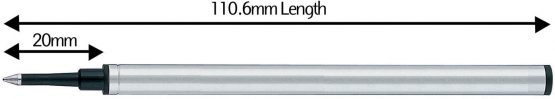 Rollerball Pen Refills By NEO+, Black Ink (Pack of 5) compatible with most refillable rollerball pens - Image 2