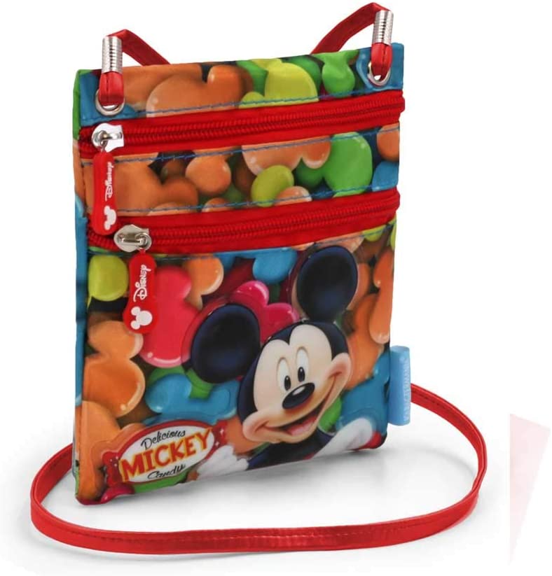 Disney Mickey Mouse Delicious-Action Mini Vertical Shoulder Bag, Red, 14.5 x 17 cm