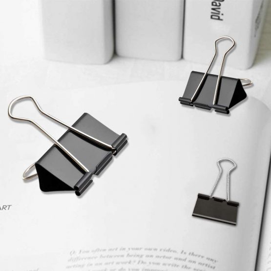 Bulldog Clips - 100 pcs Foldback Clips 4 Sizes Binder Clips Stationary Paper Clips 15mm 19mm 25mm 32mm - Image 2