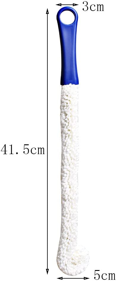 Wine Decanter Cleaning Brush, Ruix 1 Pcs Bottle Cleaner Bendable Long Handles Soft Cleaning Cup Brush, Blue - Image 4