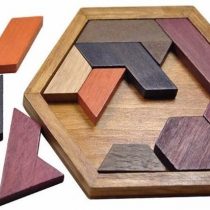 Natureich Rätsel Puzzle à emboîter avec Formes géométriques et Briques de Bois pour Enfants à partir de 4 Ans