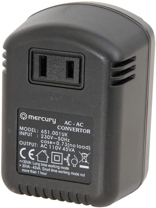 Mercury Stepdown voltage converter 230V - 110V 45W, black
