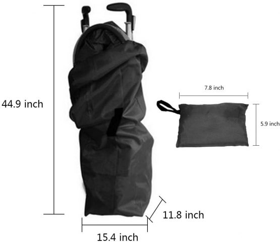 Yuccer Stroller Travel Bag for Airplane, Waterproof Gate Check Bag Organizer Storage for Infant Baby Child Umbrella Strollers Large (A) - Image 2