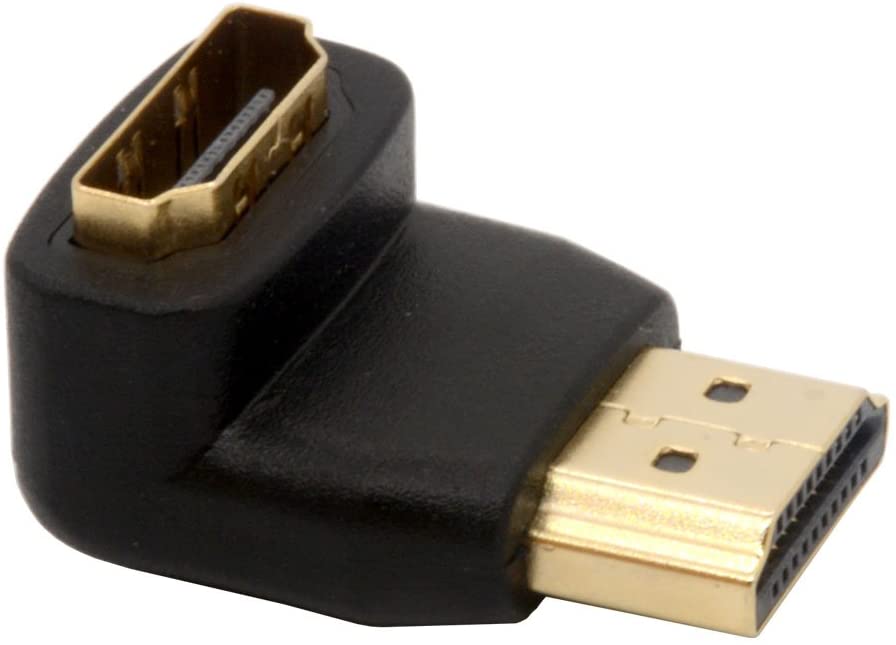 HTGuoji Right Angled HDMI Adapters 90 Degree Gold Plated Connectors Male to Female Sockets Support Resolutions 4K UHD 3D for HDMI TFT LCD Monitors (Pack of 2) (90 Degrees) - Image 4
