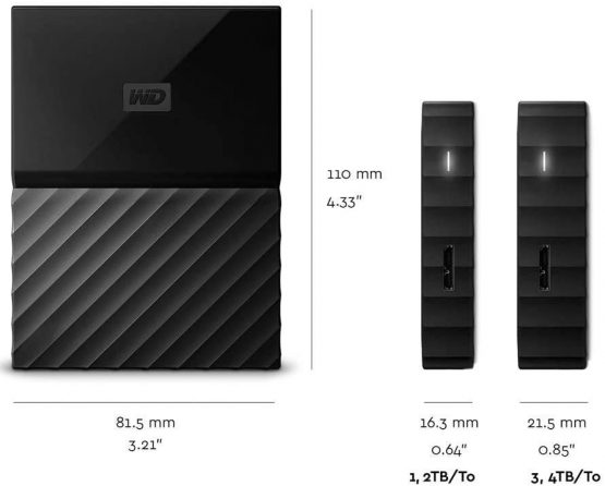 Western Digital My Passport 1 TB Portable Hard Drive and Auto Backup Software for PC, Xbox One and PlayStation 4 - Black - Image 4