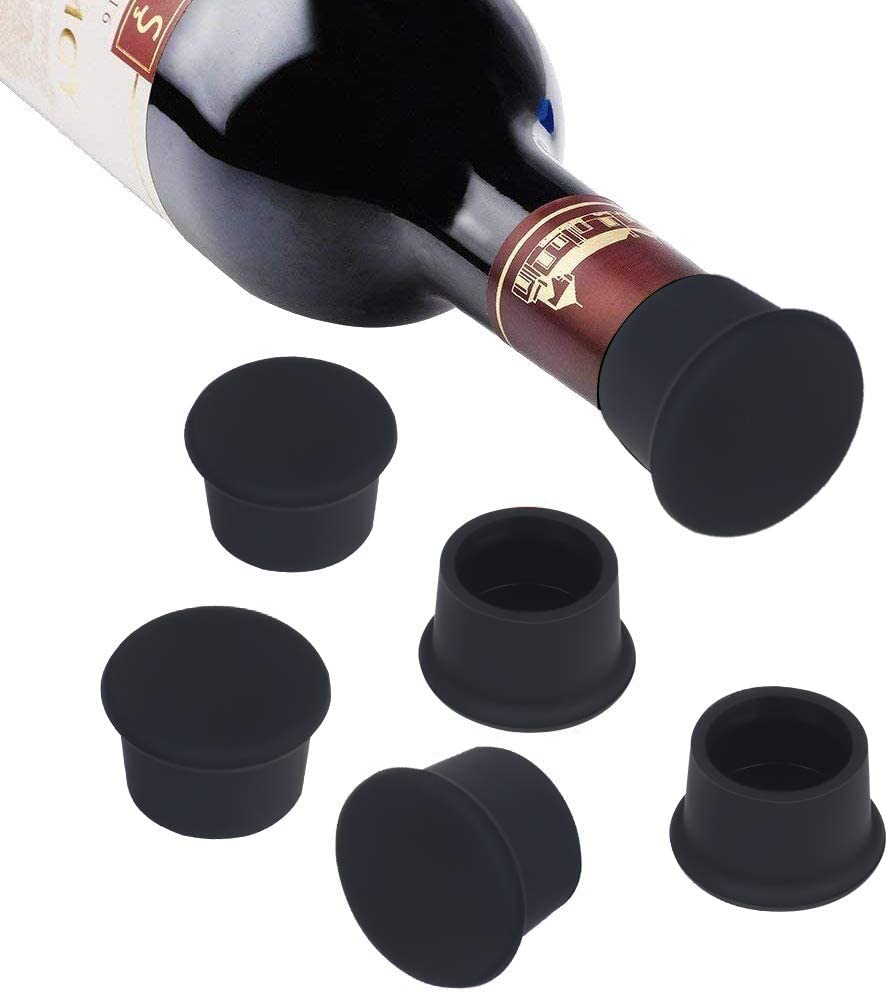 Vicloon Bottle Stopper, 6Pcs Wine Bottle Caps Reusable Silicone Stopper Cap