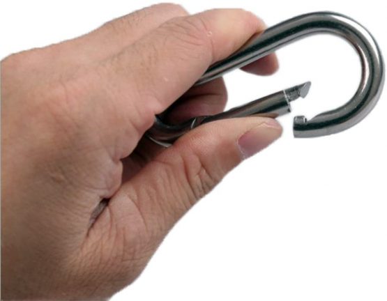 HONGCI 2pcs Carabiner Hook (M8) - High Strength 304 Stainless Steel Karabiner Clips, Carabiner Chain Clip Hook for Outdoor, Camping, Hiking, Heavy Duty Snap Hook - Image 3