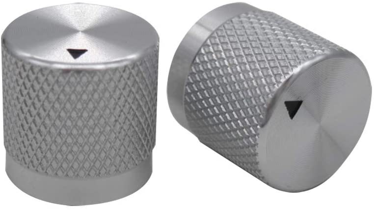 Taiss/ 4pcs Silver color Aluminum Rotary Electronic Control Potentiometer Knob For 6 mm Diameter Shaft, Volume Control Knob - Image 3