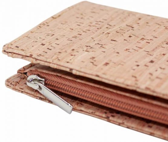 Boshiho Cork Wallet: RFID Blocking Vegan Purse for Men Women Slim Design Bifold Wallet with Credit ID Card Holder Coin Zipper Pocket, Gifts for Vegetarian - Image 4