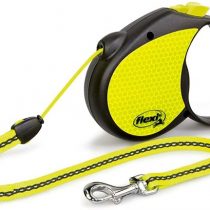 flexi Neon Retractable Lead, Yellow/Black, Medium, 5 m/20 Kg