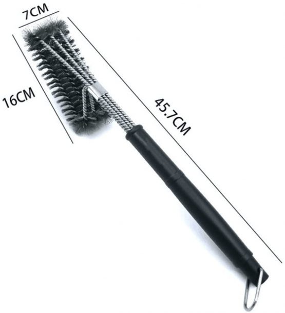 COSORO Set of 3 BBQ Grill Brushs (with 1 Best 3 in 1 Heavy Duty Barbeque Stainless Steel Woven Wire 360°Cleanning BBQ Grill Brush+1 Grill Brush + 1 Removable Stainless Steel Silicone Brush) - Image 2
