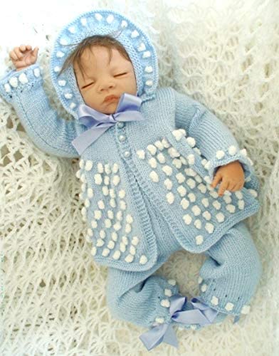 Knitting Pattern for Baby Jacket Bonnet, Booties and Trousers, Baby Knitting Pattern, 0 to 3 Months, Double Knitting, KP54 - Image 4
