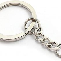 100PCS Keyring Blanks Split Metal Key Rings with Link Chain and Open Jump Rings for Keys，Crafts DIY (100pcs)