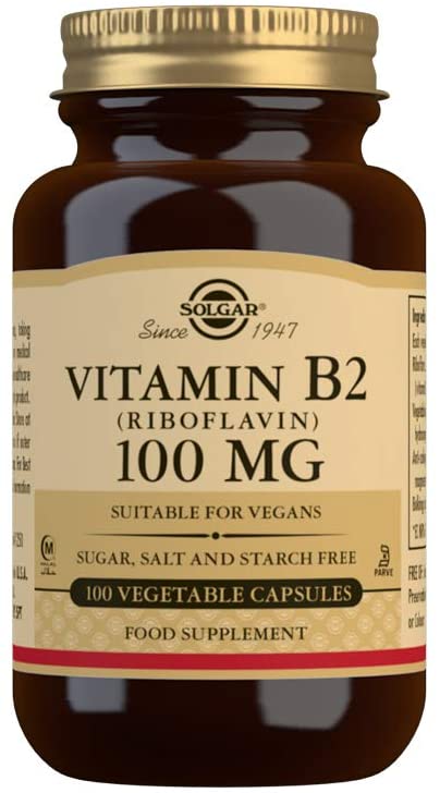 Solgar Vitamin B2 (Riboflavin) 100 mg Vegetable Capsules, Pack of 100, Supports Energy Production - Image 3